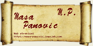 Maša Panović vizit kartica
